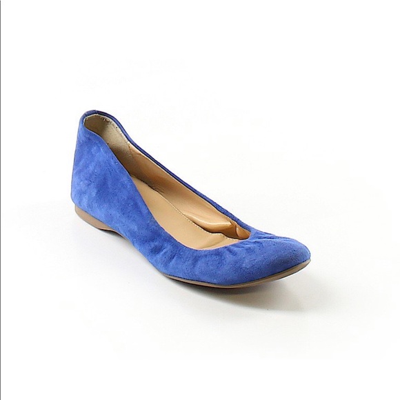 J.Crew Cobalt Blue Suede Flats - Picture 1 of 3